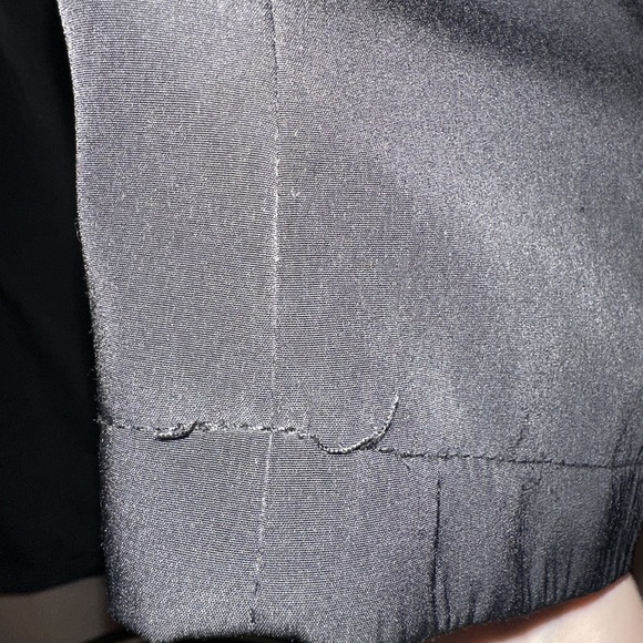 Joseph Abboud Mens XL Overcoat Black Wool-Blend Snap Front Mid-Length Rain Coat - Picture 3 of 4